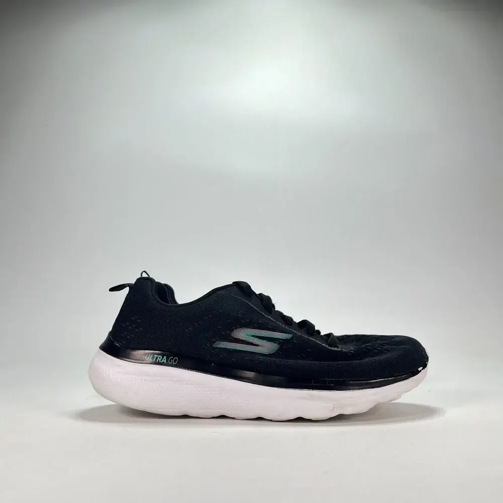 Skechers GO RUN Black Turquoise Athletic Running Shoes 179028R Women's Size 8